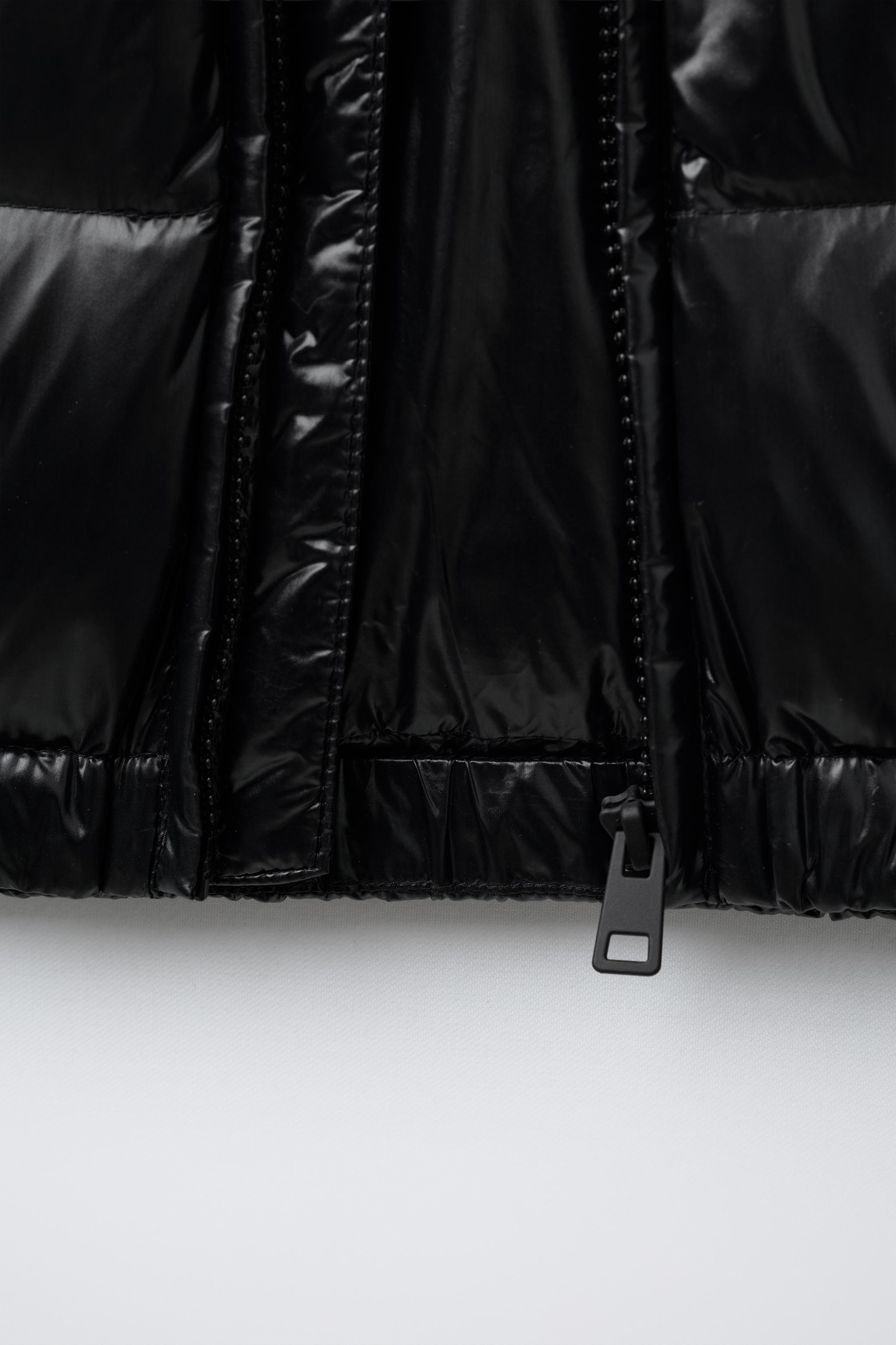 DOWN PUFFER COAT WITH HOODIE, WATER REPELLENT